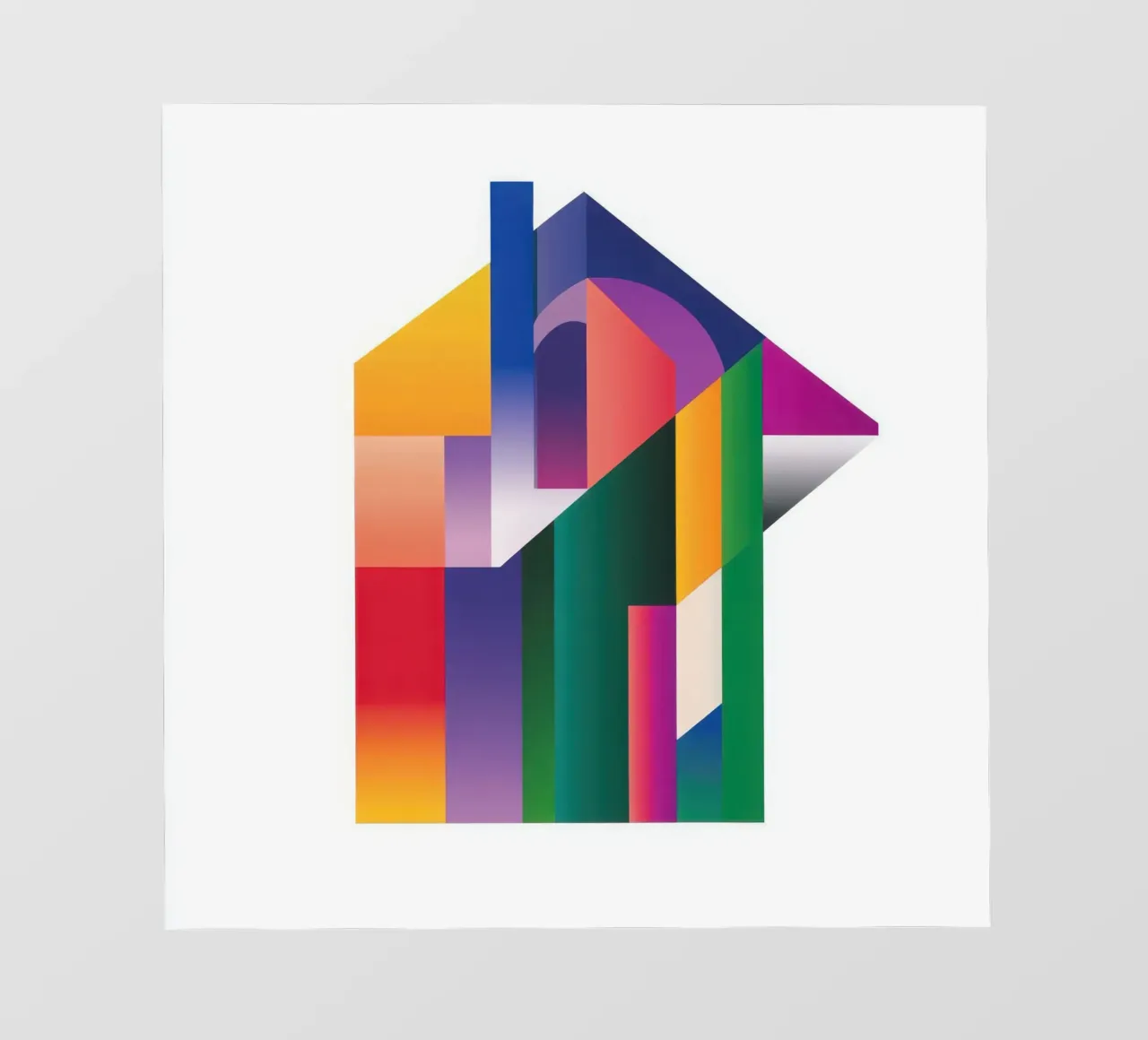 Forme architettoniche colorate pellicola backlit da Geometric