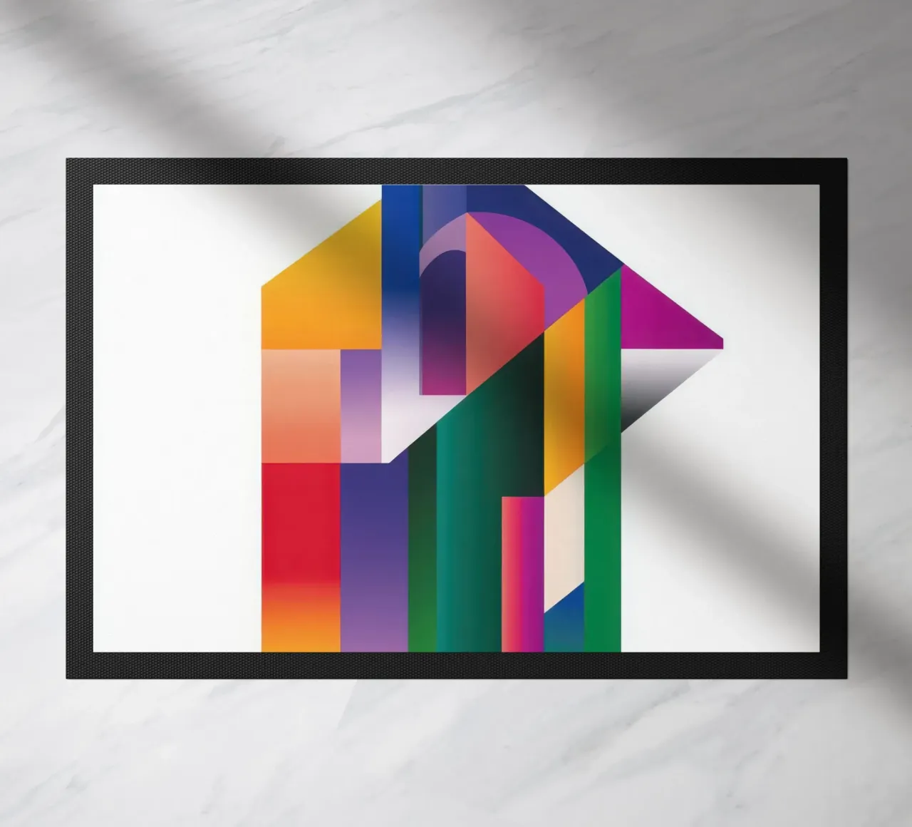 Forme architettoniche colorate zerbino da Geometric