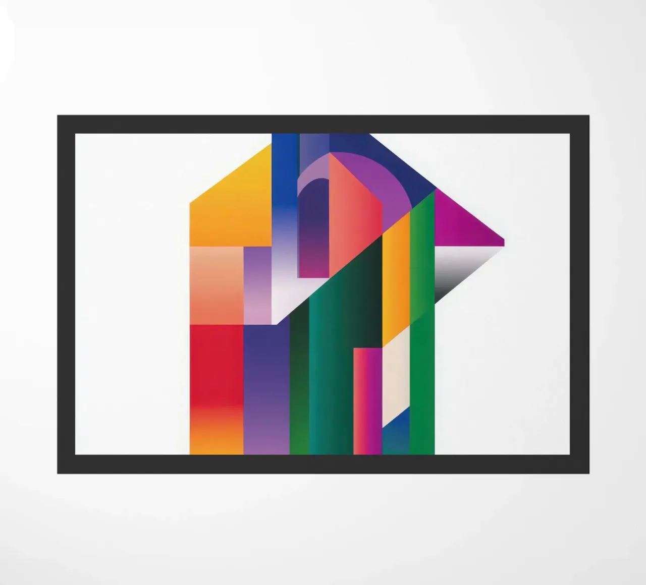 Forme architettoniche colorate zerbino da Geometric