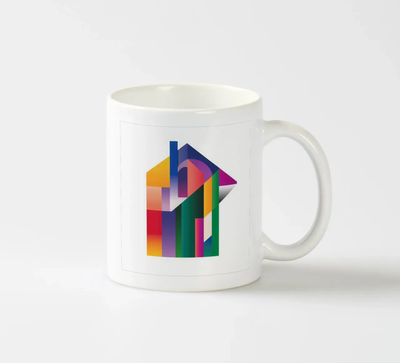 Forme architettoniche colorate tazza in ceramica da Geometric
