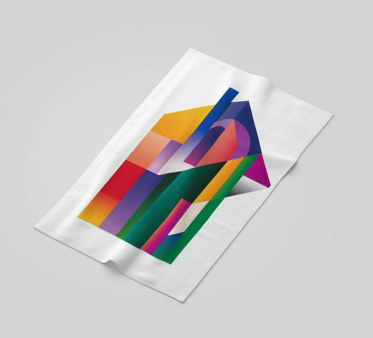 Forme architettoniche colorate telo mare da Geometric