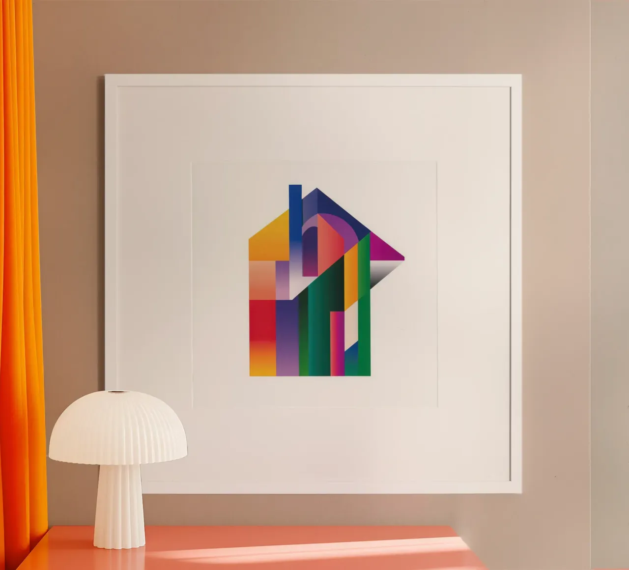 Forme architettoniche colorate carta hahnemühle da Geometric
