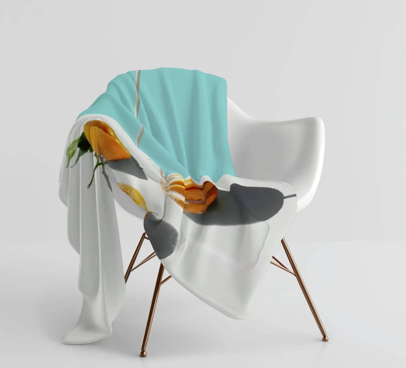 Final Orange Fleecedecke von George Griefy