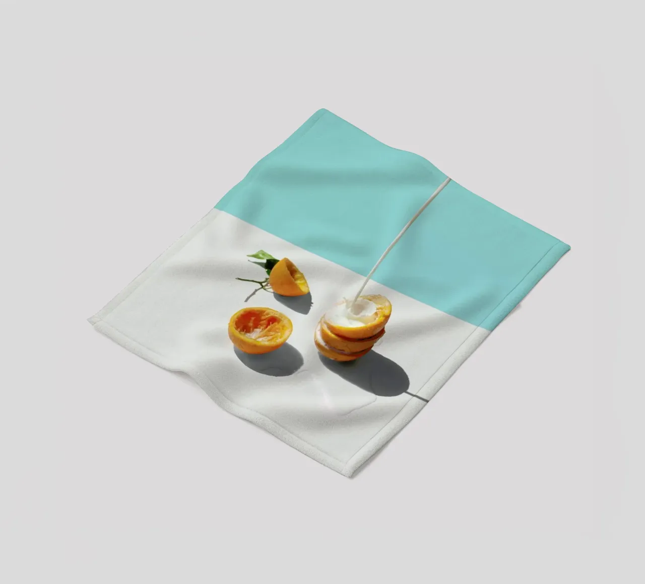 Final Orange Fleecedecke von George Griefy