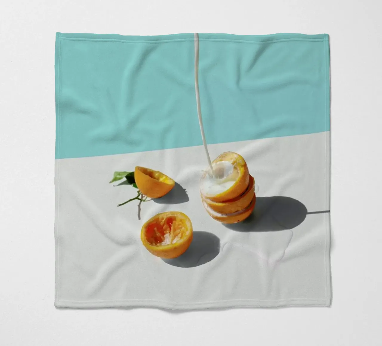 Final Orange Fleecedecke von George Griefy