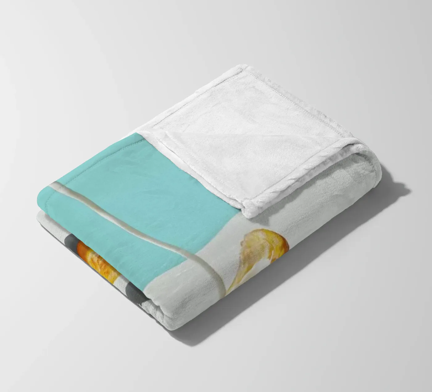 Final Orange Fleecedecke von George Griefy