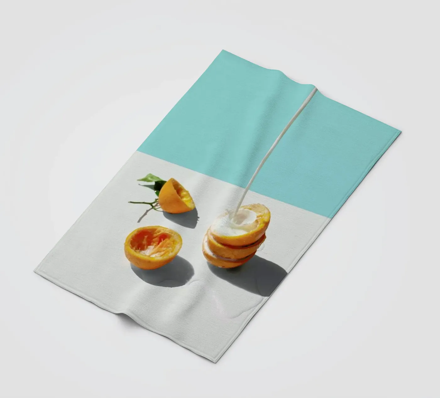 Final Orange Fleecedecke von George Griefy