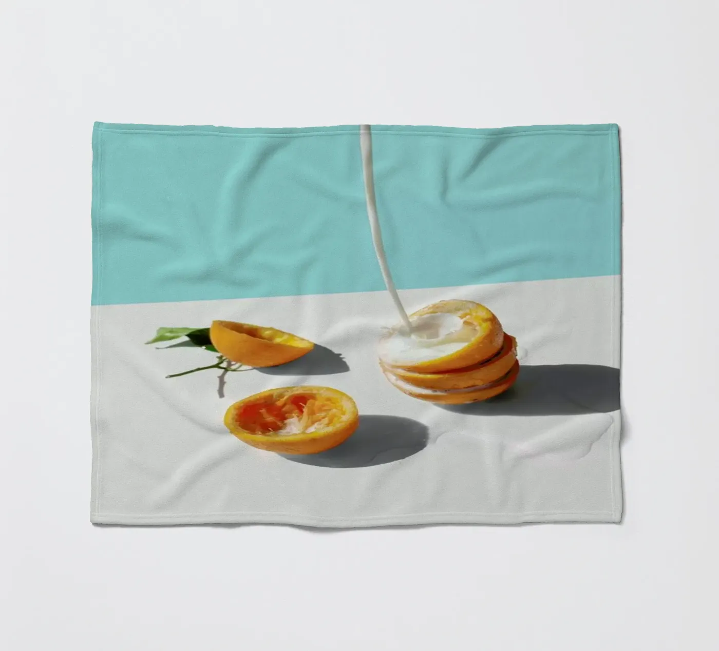 Final Orange Fleecedecke von George Griefy