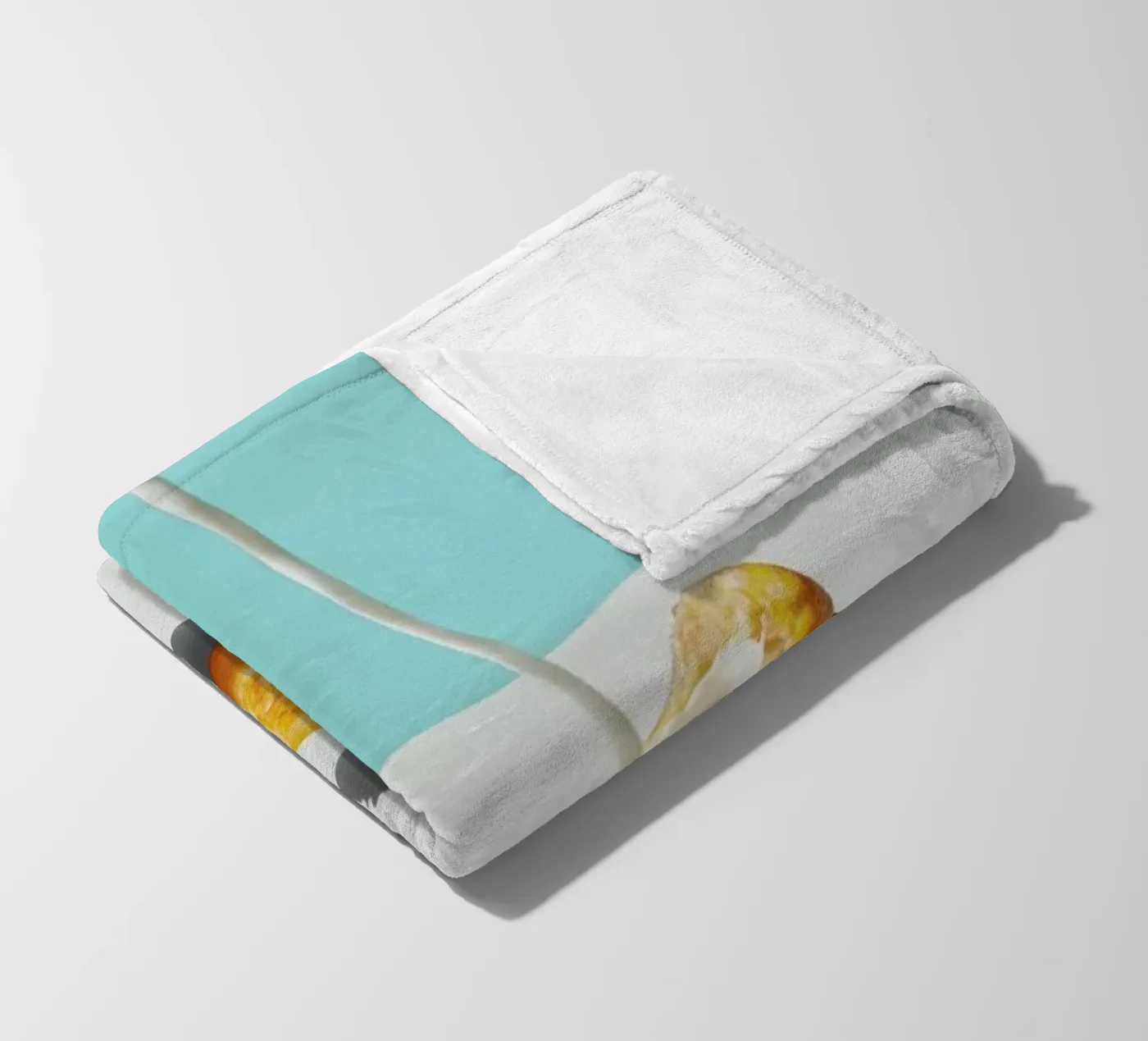 Final Orange Fleecedecke von George Griefy