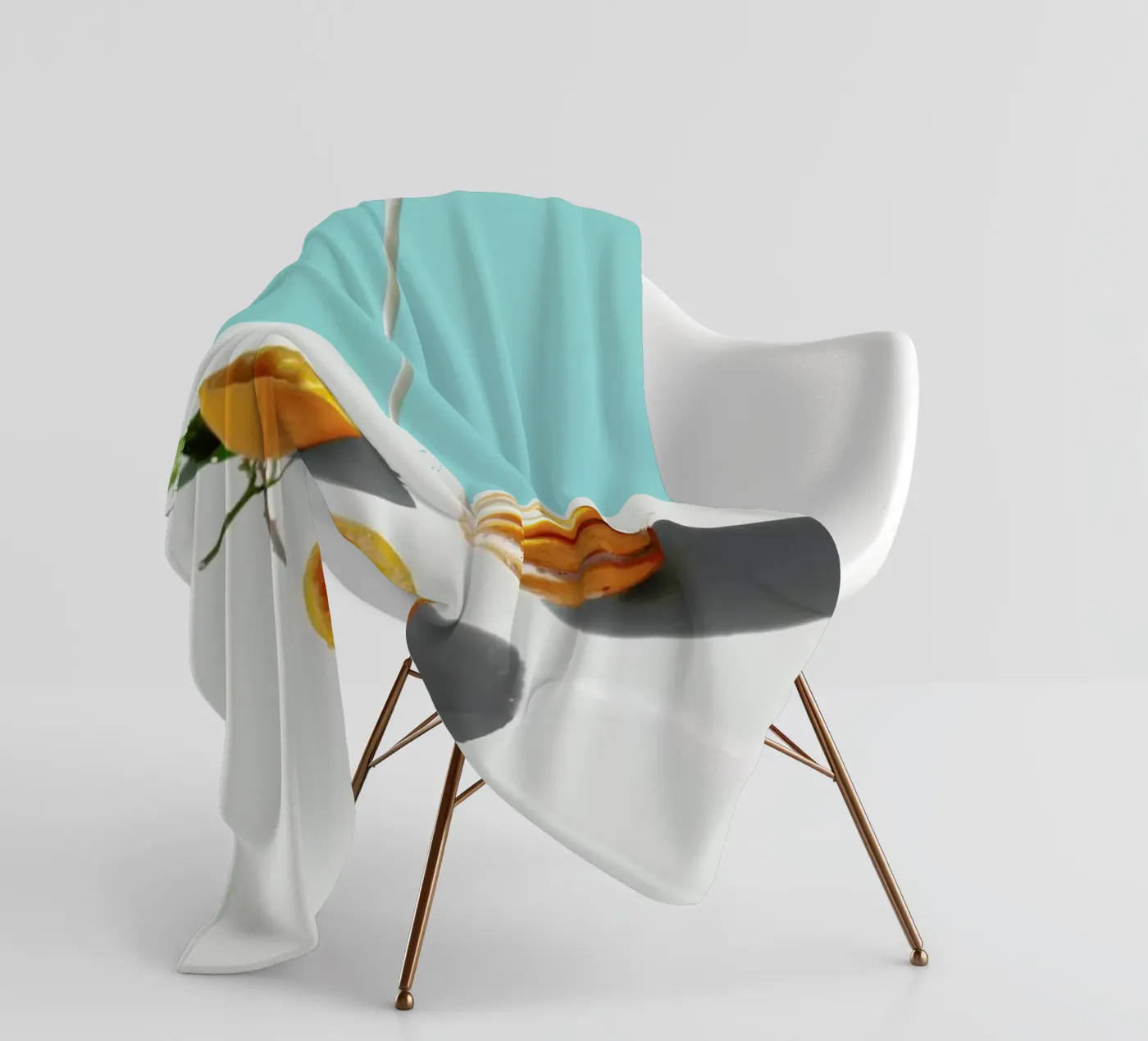 Final Orange Fleecedecke von George Griefy