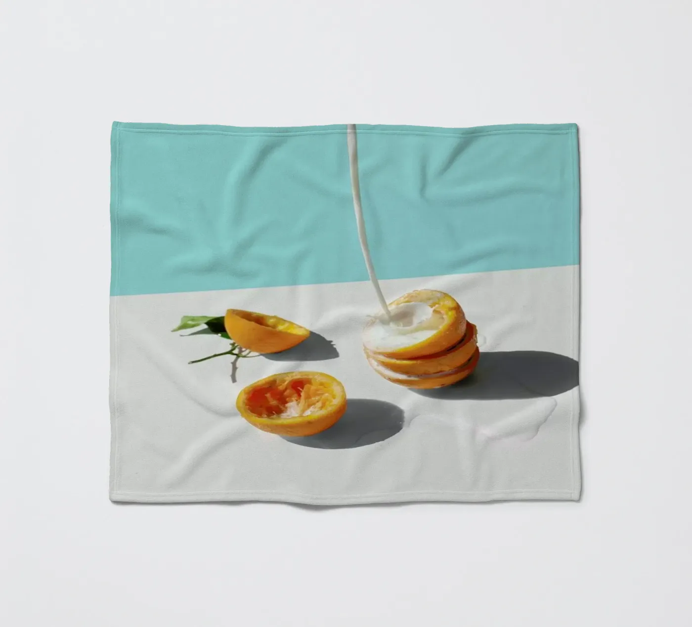 Final Orange Fleecedecke von George Griefy