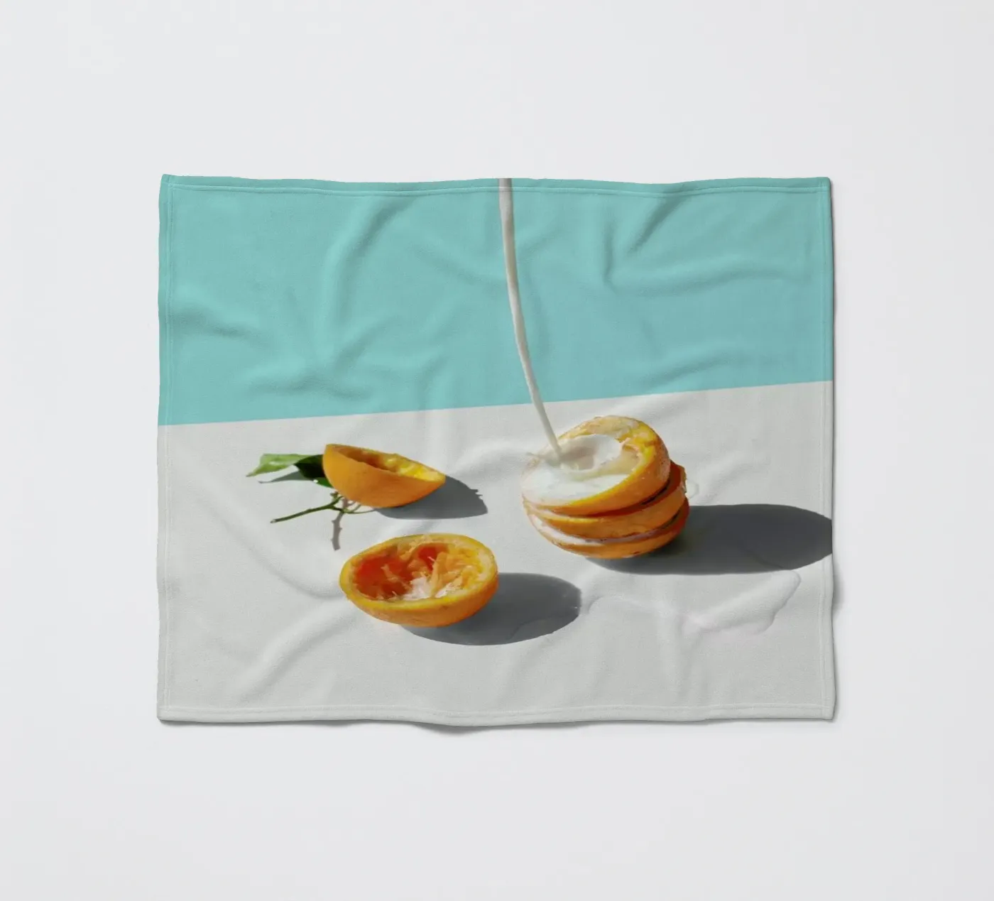 Final Orange Fleecedecke von George Griefy