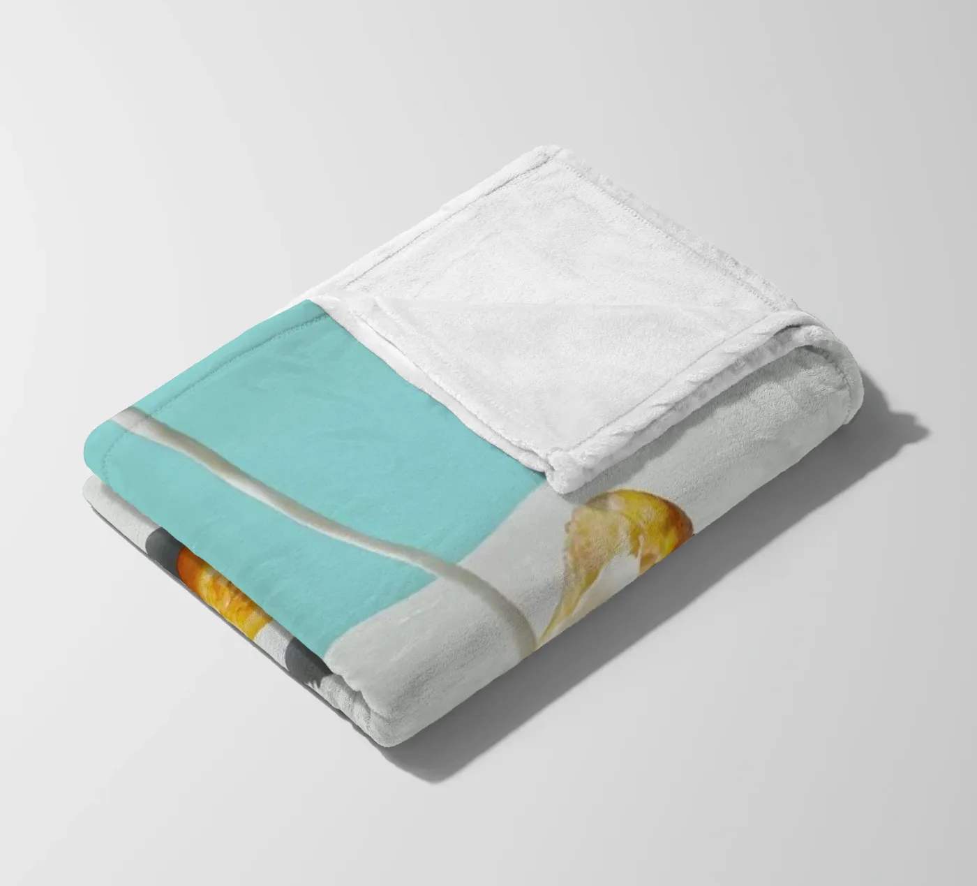 Final Orange Fleecedecke von George Griefy