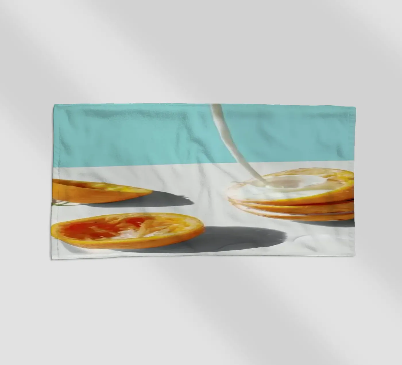 Final Orange beach towel by George Griefy