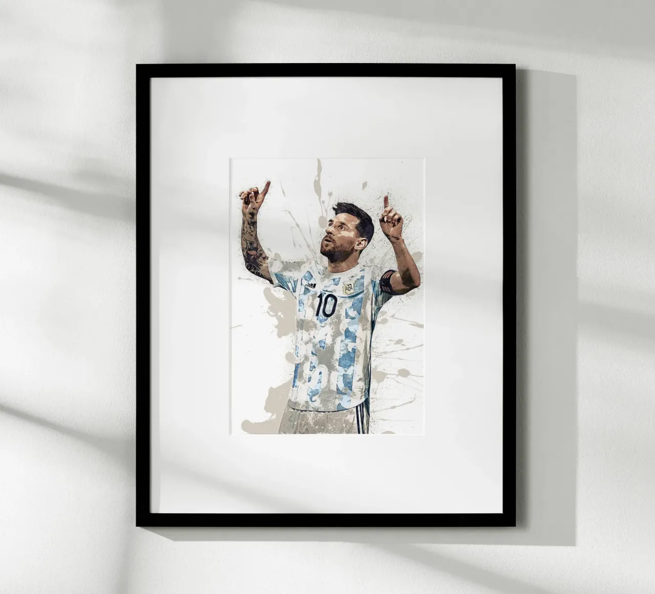 Lionel Messi Argentina 1 poster con telaio in alluminio da tenten