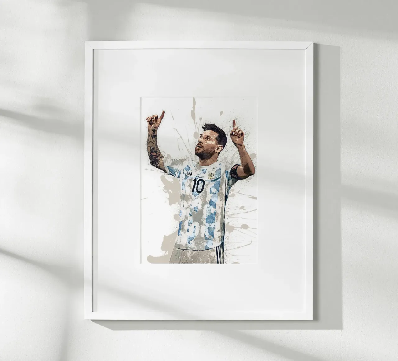 Lionel Messi Argentina 1 poster con telaio in alluminio da tenten