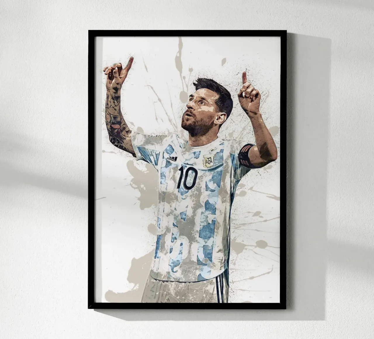 Lionel Messi Argentina 1 poster con telaio in alluminio da tenten