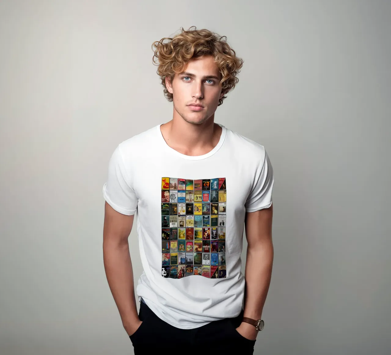 Le più grandi opere liriche di tutti i tempi - Stampa su cassetta d'epoca t-shirt da MrMustardPrints