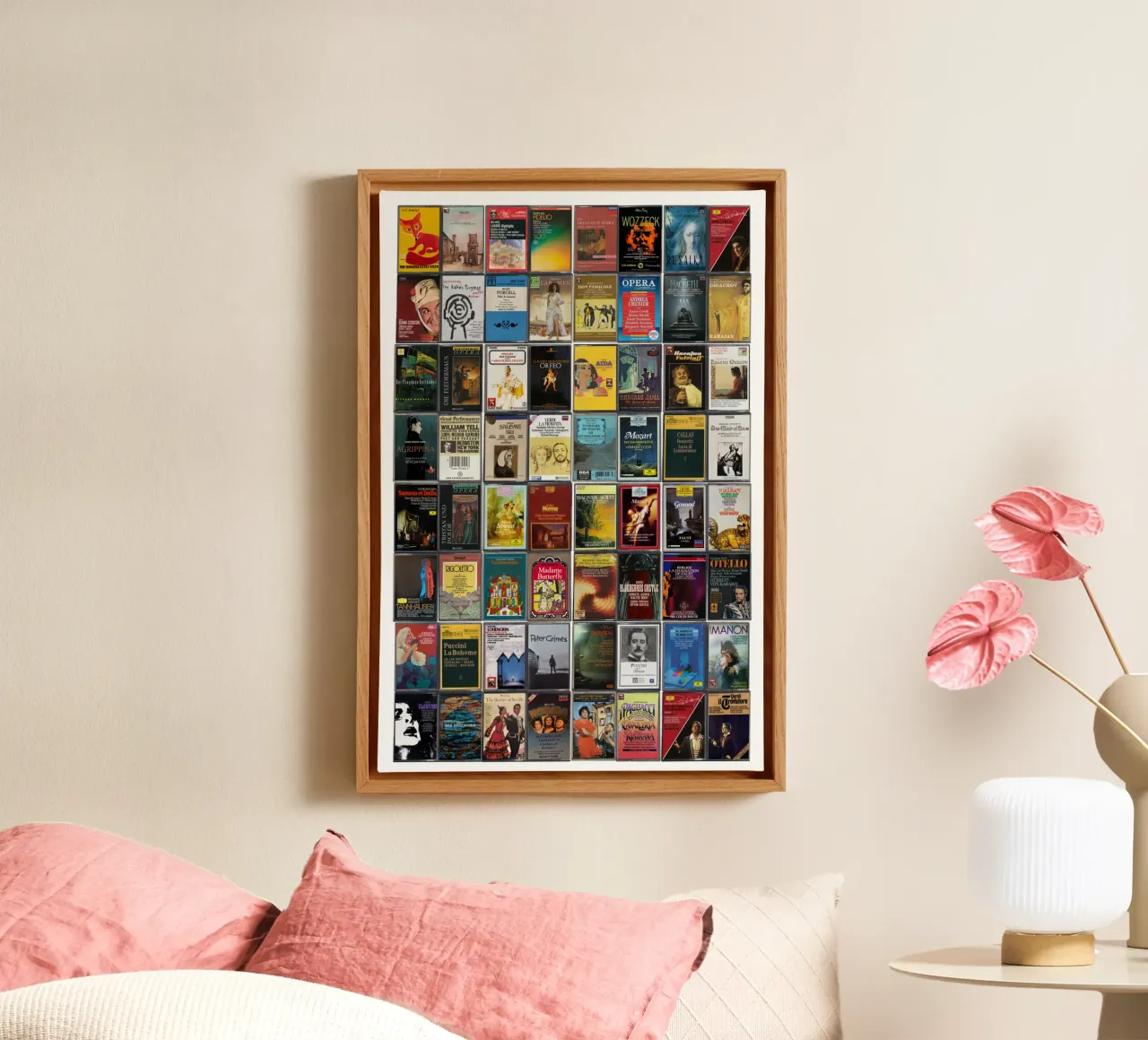 Grootste opera's aller tijden - Vintage Cassette Print canvas van MrMustardPrints