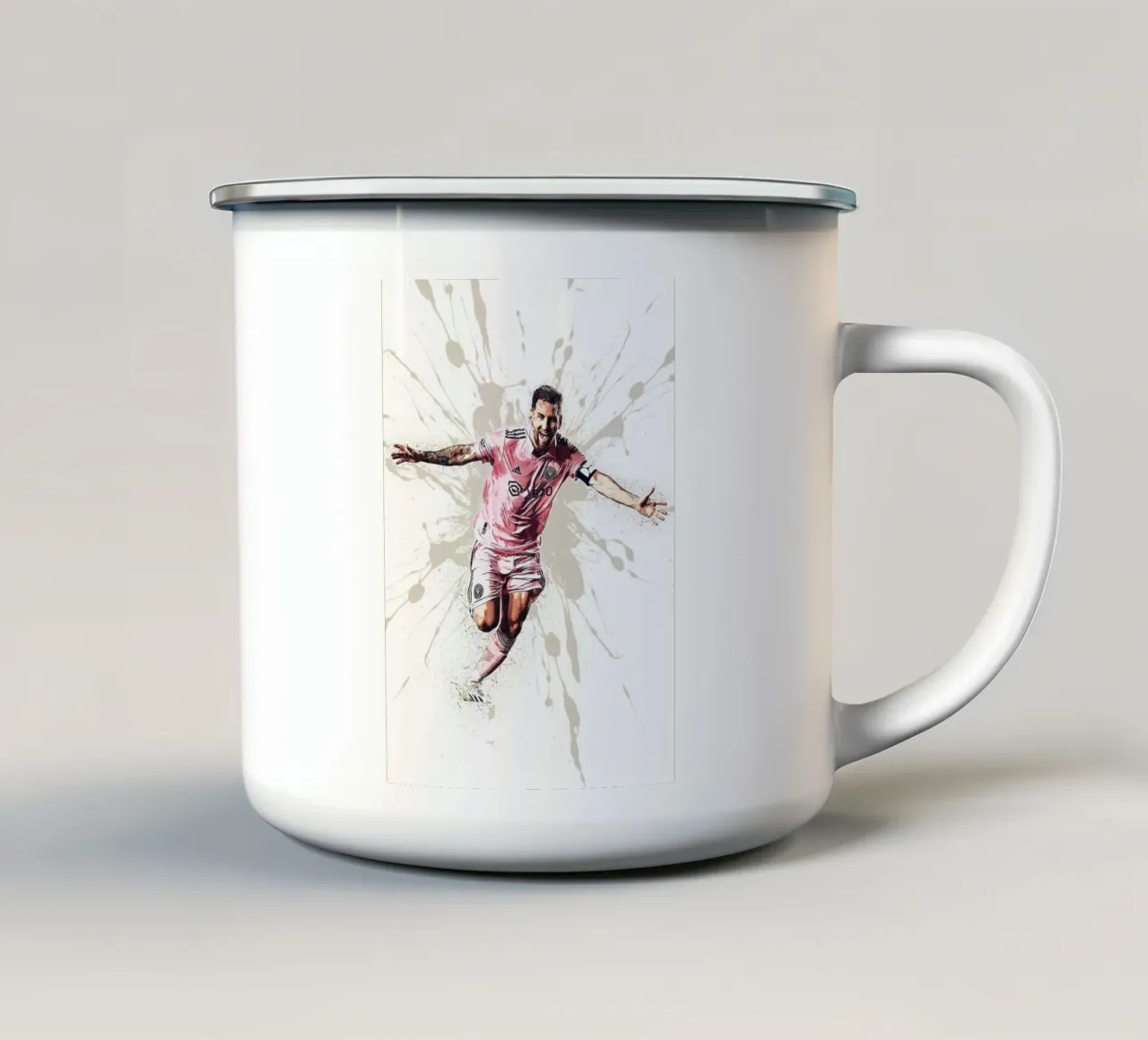 Lionel Messi Inter Miami tazza in smalto da tenten
