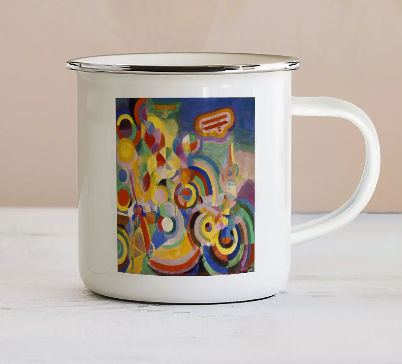 Robert Delaunay - Omaggio a Blériot tazza in smalto da ARTOTHEK