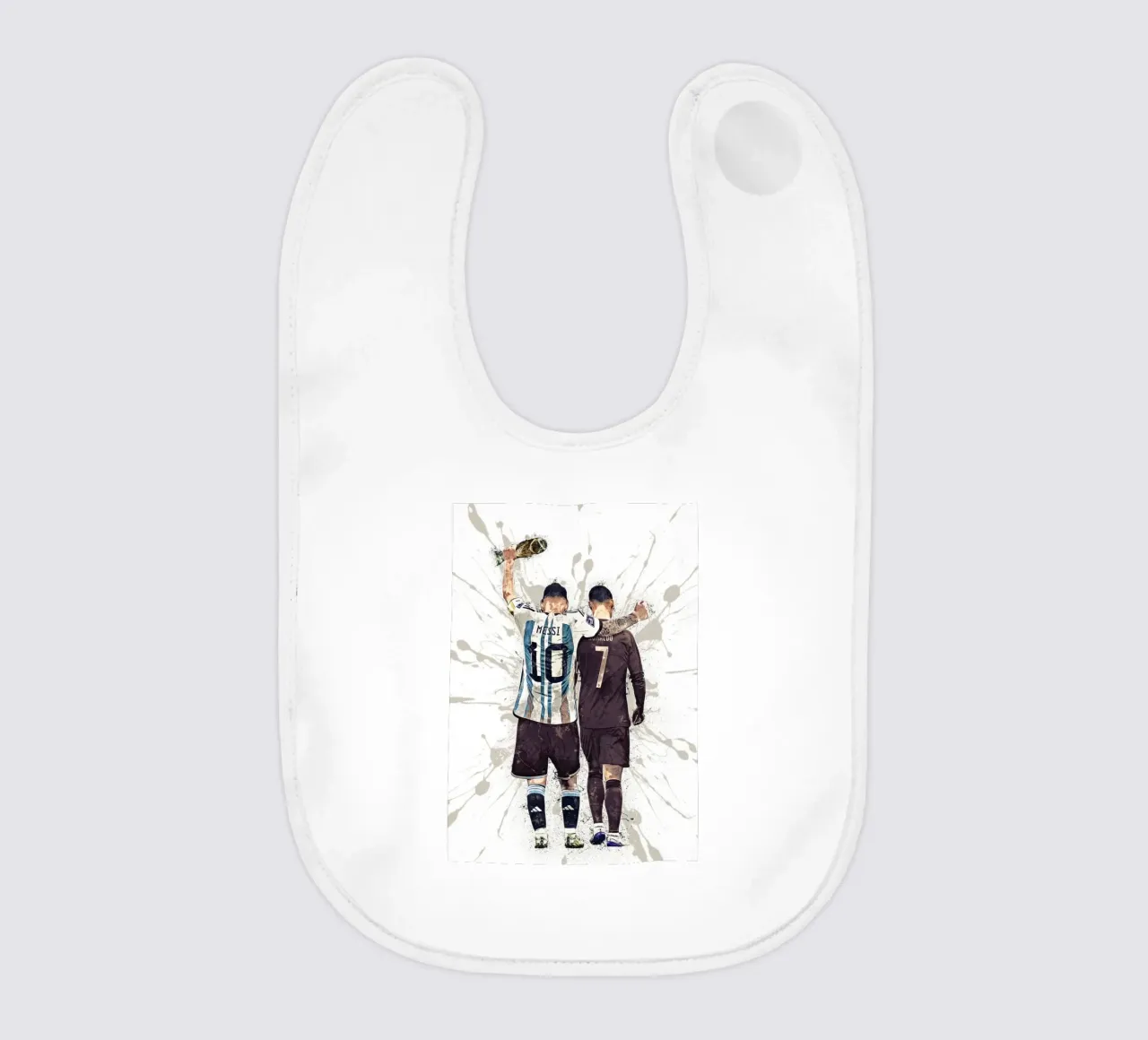 Messi And Ronaldo World Cup 2022 bavaglino da tenten