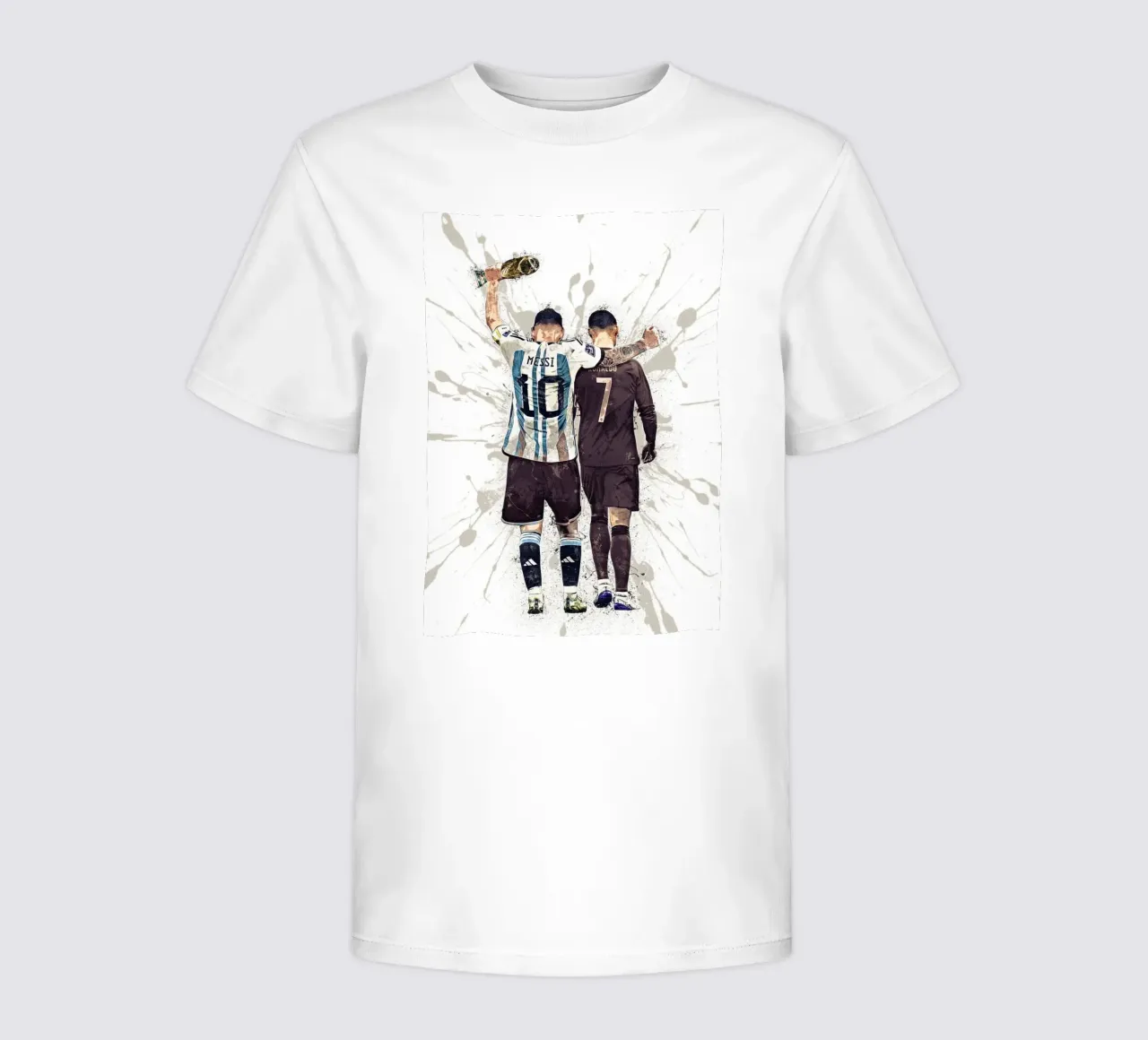 Messi And Ronaldo World Cup 2022 Kinder T-Shirt von tenten