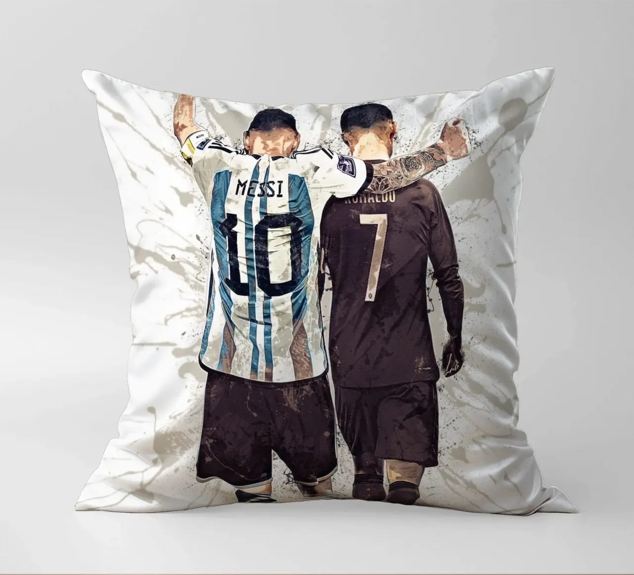 Messi And Ronaldo World Cup 2022 cuscino da tenten