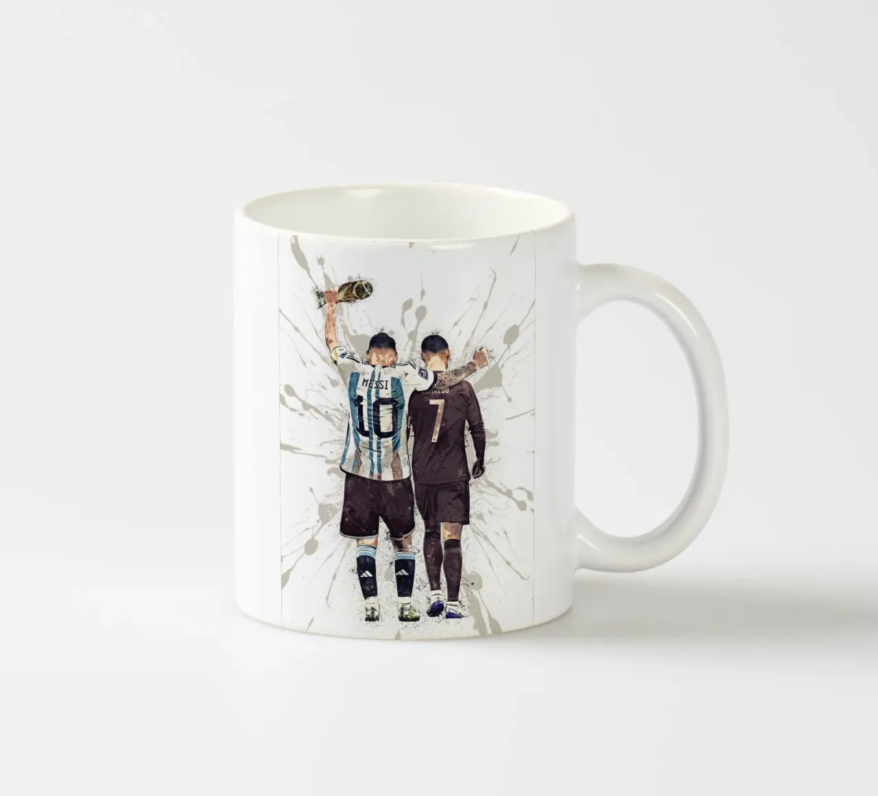 Messi And Ronaldo World Cup 2022 tazza in ceramica da tenten