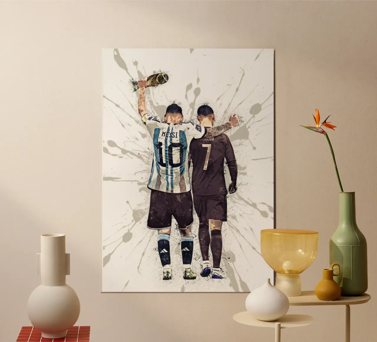 Messi And Ronaldo World Cup 2022 carta hahnemühle da tenten