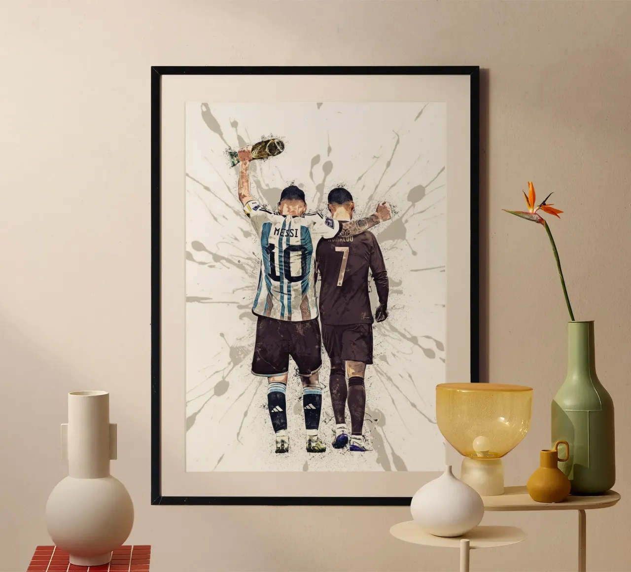 Messi And Ronaldo World Cup 2022 carta hahnemühle da tenten