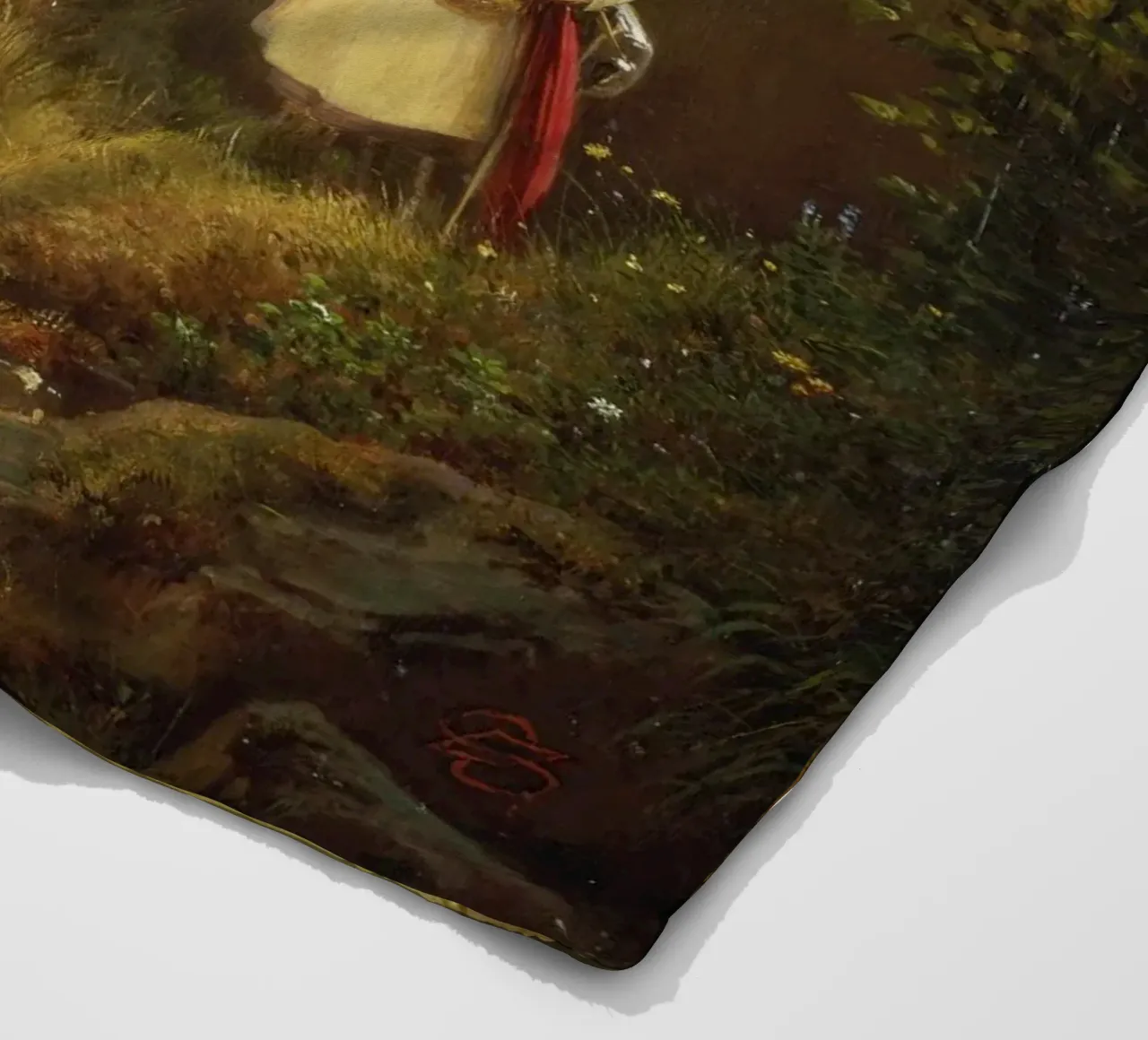 Carl Spitzweg - L'acchiappatore di farfalle coperta in pile da ARTOTHEK