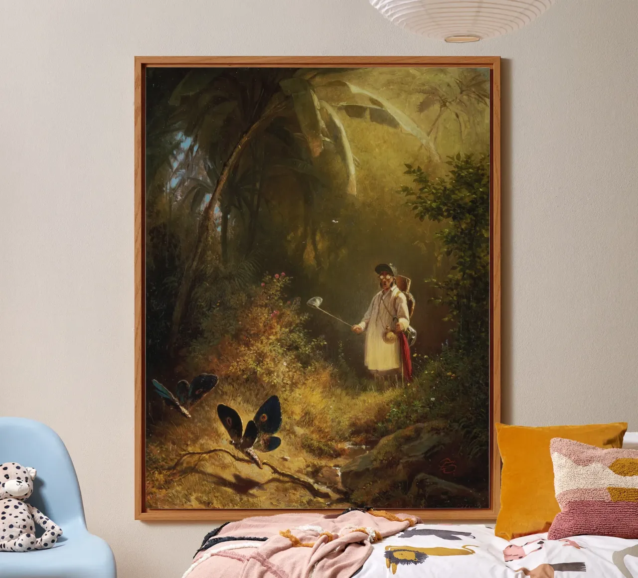 Carl Spitzweg - L'acchiappatore di farfalle alluminio dibond da ARTOTHEK