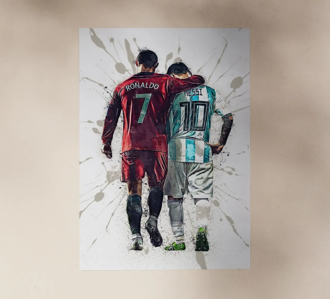 Messi And Ronaldo World Cup pellicola backlit da tenten
