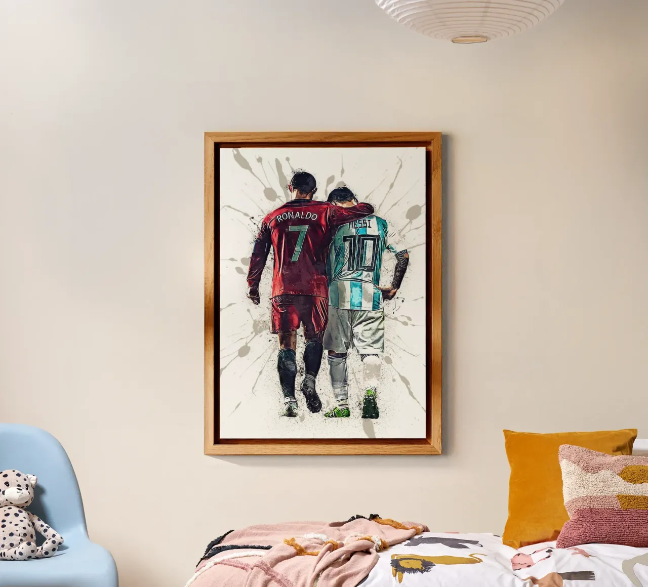 Messi And Ronaldo World Cup alluminio dibond da tenten