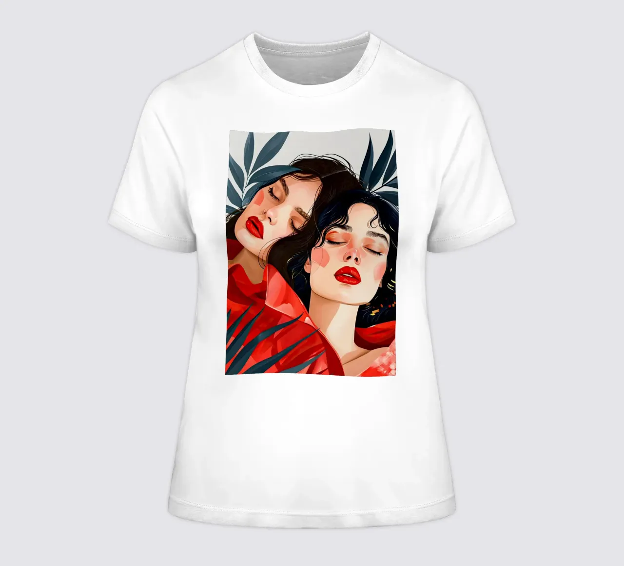 L'amore è nell'aria pittura digitale ad acquerello t-shirt da donna da Justyna Jaszke JBJart