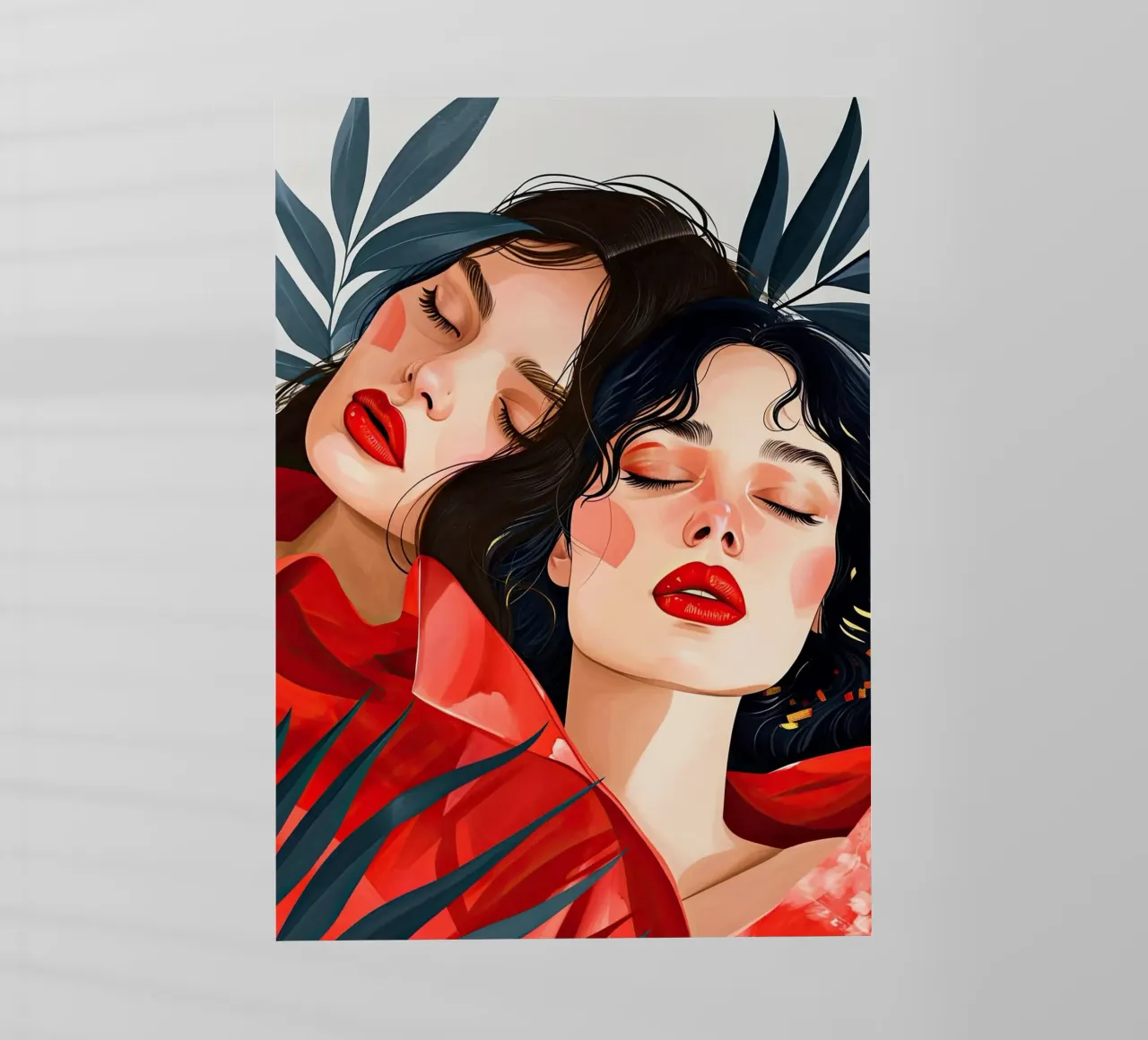 L'amore è nell'aria pittura digitale ad acquerello pellicola backlit da Justyna Jaszke JBJart