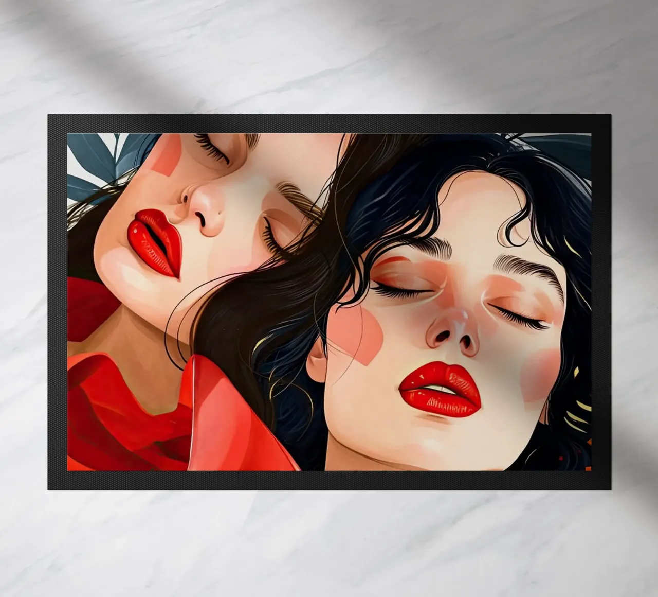L'amore è nell'aria pittura digitale ad acquerello zerbino da Justyna Jaszke JBJart