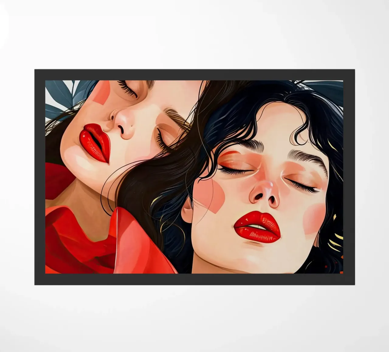 L'amore è nell'aria pittura digitale ad acquerello zerbino da Justyna Jaszke JBJart