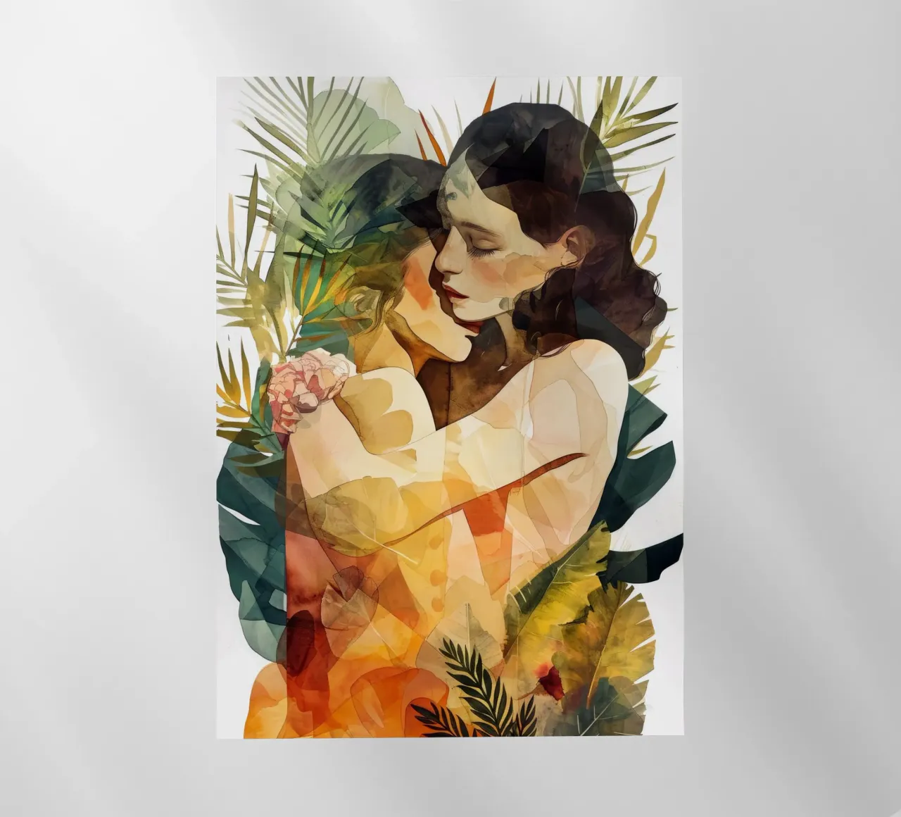 L'amore è nell'aria pittura digitale ad acquerello pellicola backlit da Justyna Jaszke JBJart