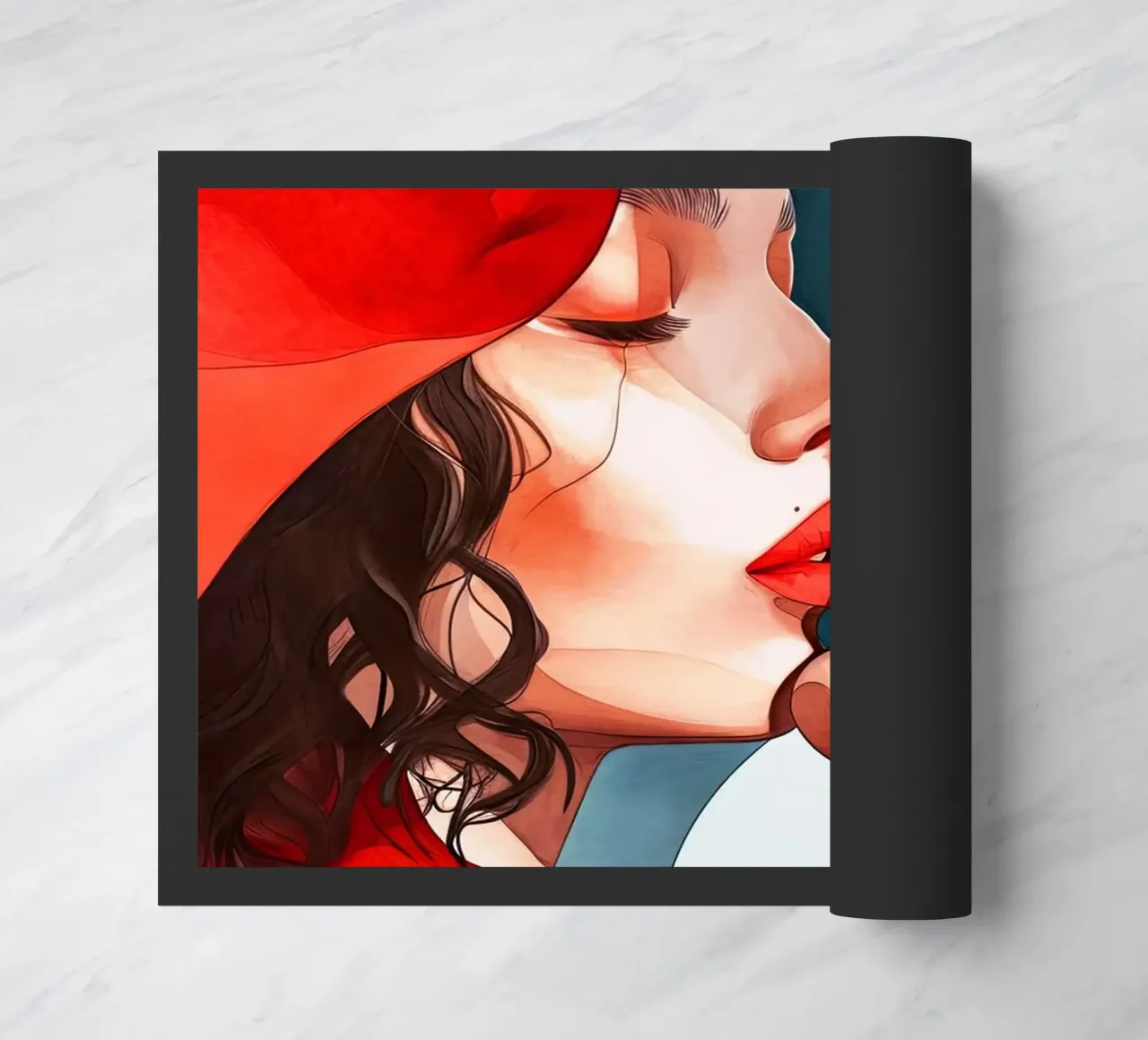 L'amore è nell'aria pittura digitale ad acquerello zerbino da Justyna Jaszke JBJart
