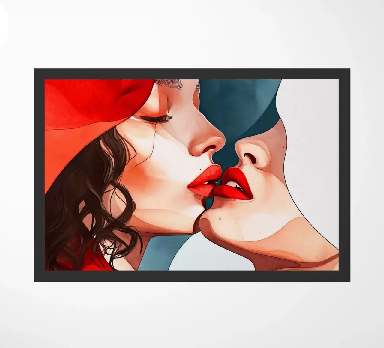 L'amore è nell'aria pittura digitale ad acquerello zerbino da Justyna Jaszke JBJart