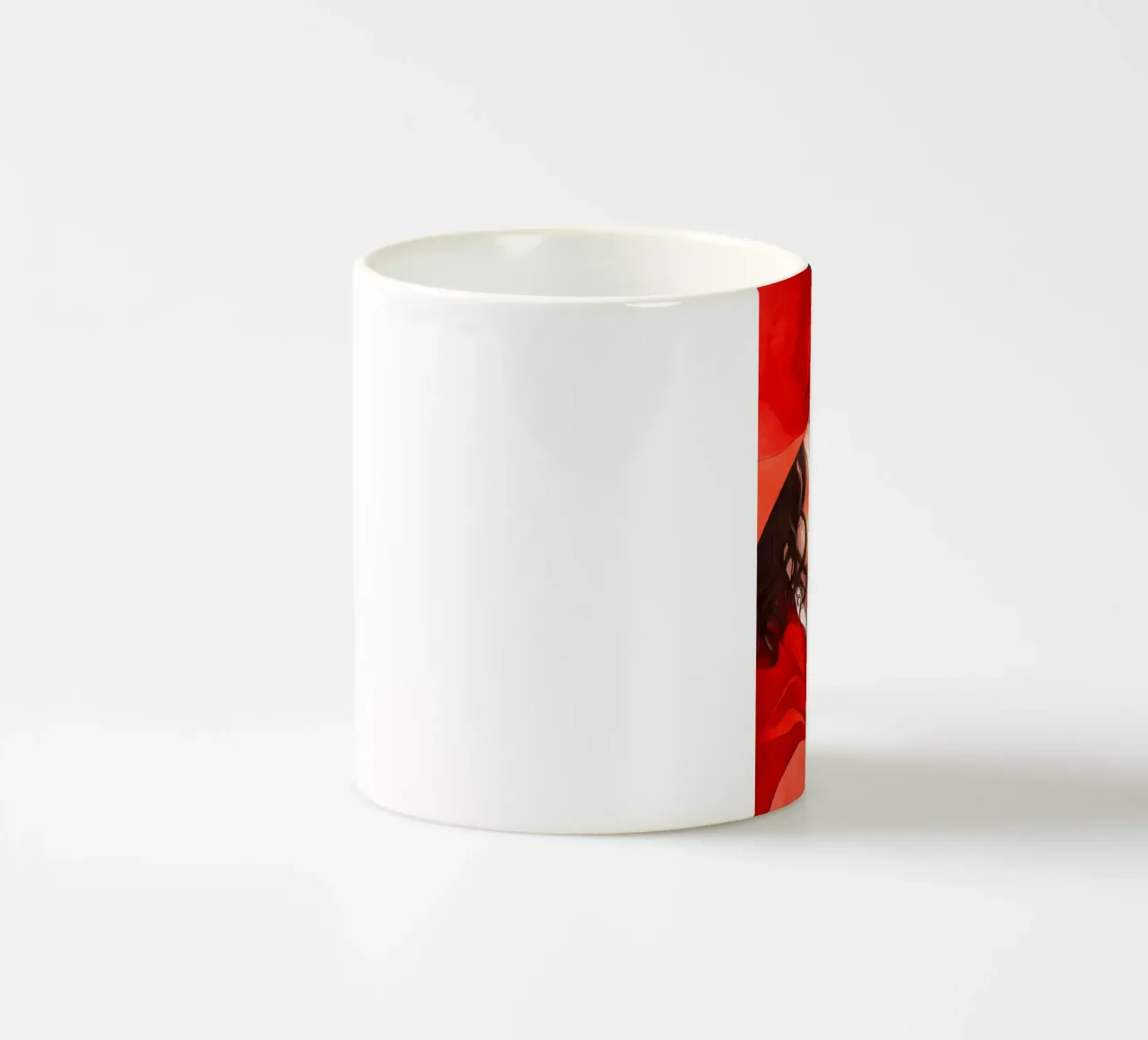 L'amore è nell'aria pittura digitale ad acquerello tazza in ceramica da Justyna Jaszke JBJart
