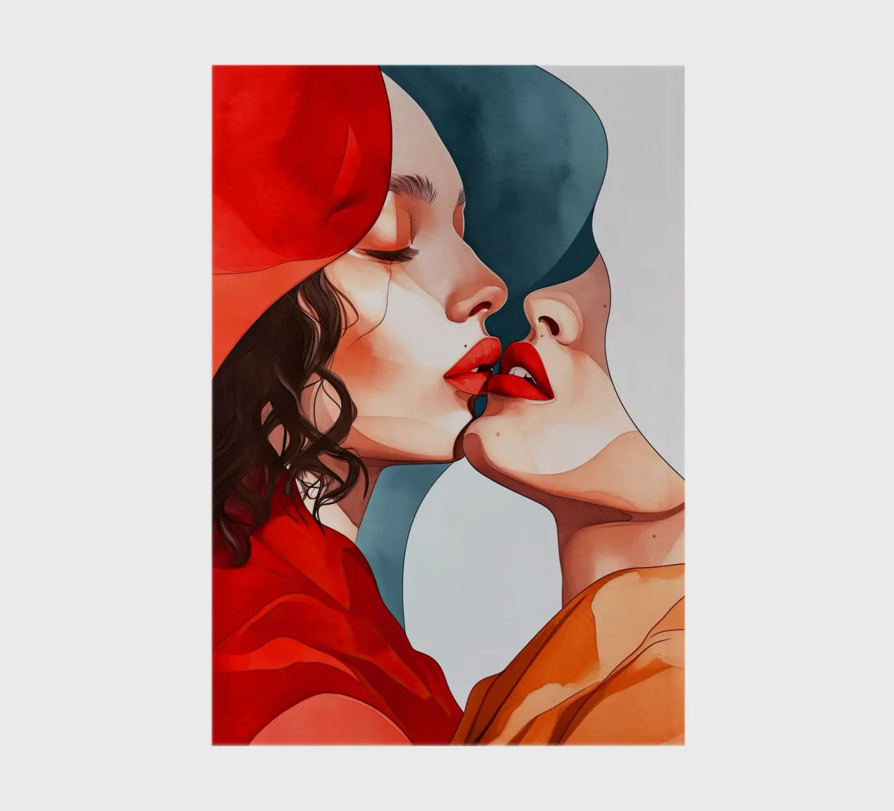Liebe liegt in der Luft Aquarell digitale Malerei Notizbuch von Justyna Jaszke JBJart