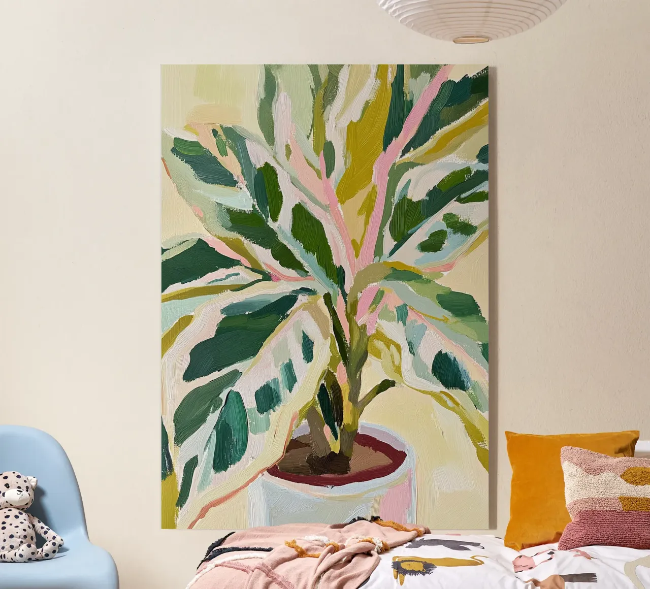 Pianta astratta pastello botanico plexiglass da Euphoria Theresa