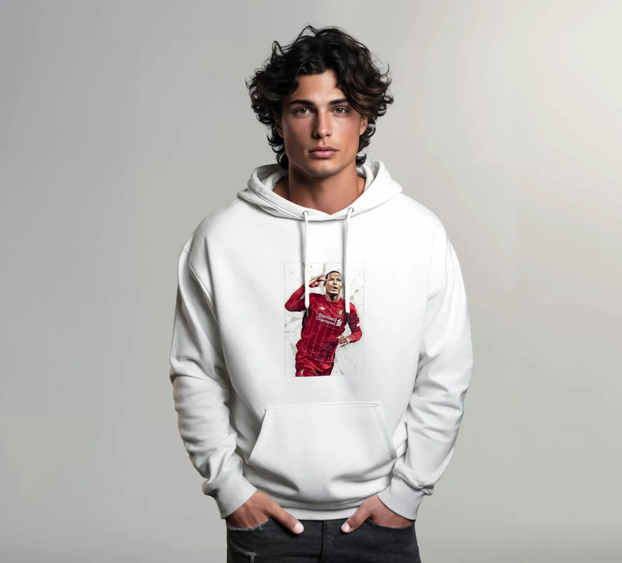 Virgil van Dijk felpa con cappuccio da tenten