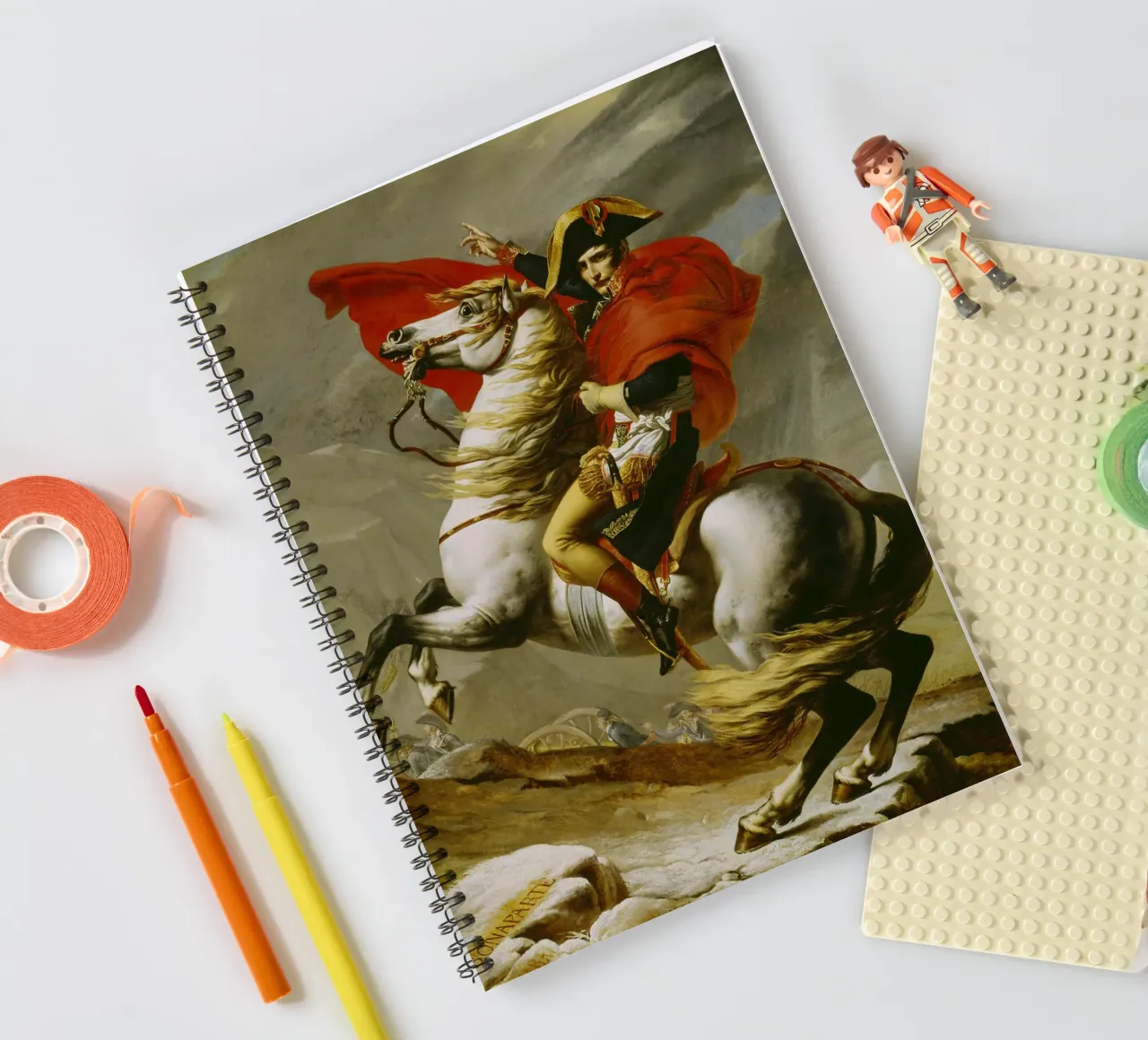 Jacques Louis David - Napoleon Crossing the Alps spiral notebook by ARTOTHEK