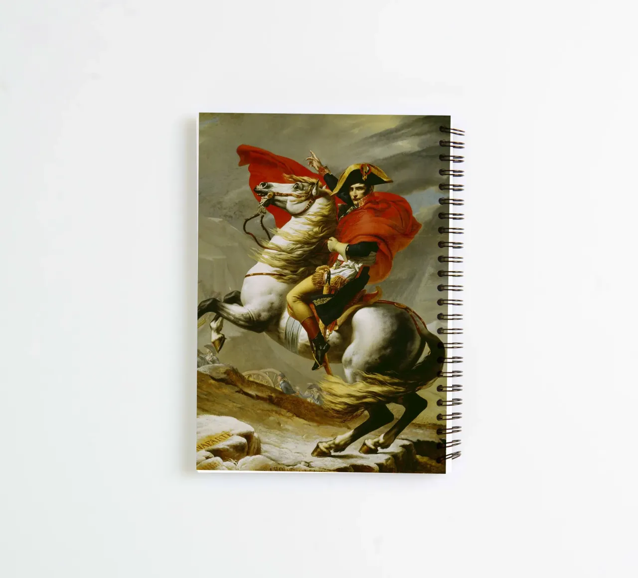 Jacques Louis David - Napoleon Crossing the Alps spiral notebook by ARTOTHEK
