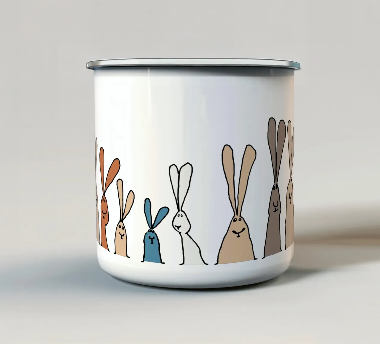 Rabbit gang enamel mug by Face & Content