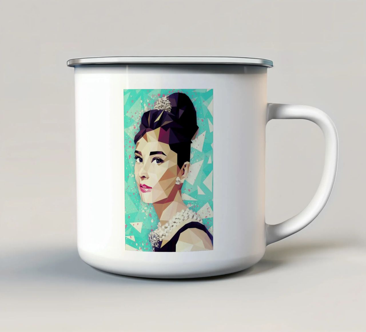 The Hepburn Class enamel mug by Mayka ienova